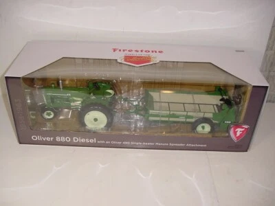 1/16 Oliver 880 Tractor W/490 Spreader NIB! 2023 Firestone Edition Tractor Set! - Image 1 of 4