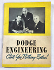 1940 Dodge Engineering Costs You Nothing Extra! Luxury Liner Pamphlet