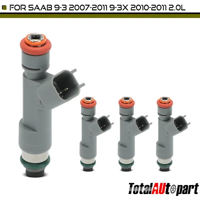 Inyector de combustible 4 piezas para Saab 9-3 2007 2008 2009 2010-2011 9-3X 2010-2011 L4 2,0 L Foto 1 de 4