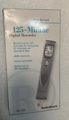 RadioShack 14-1195 125-Minute Digital Recorder Voice Activated - Image 1 of 4