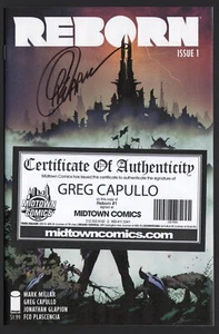 REBORN #1 first printing reg cover Mark Millar SIGNED by GREG CAPULLO COA NM - Foto 1 di 1