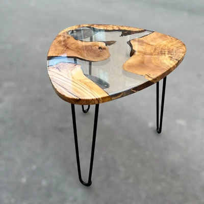 Handmade Resin & Olive Wood Coffee Table – A Unique Fusion of Natural Beauty - Image 1 of 4