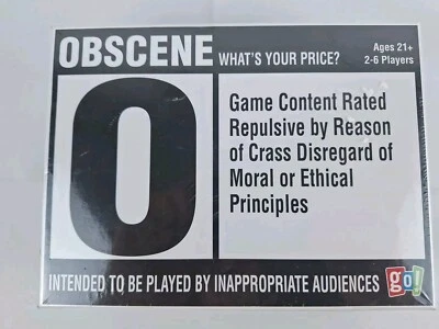 Obscene What's Your Price? Card Game Night by Go! Ages 21+ 2-6 Players Adult New - Image 1 of 2