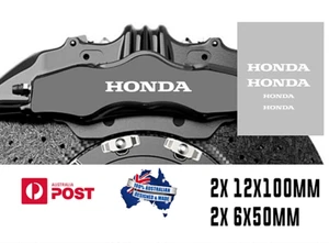 4x Honda Brake Caliper Sticker Decal WHITE - Picture 1 of 1