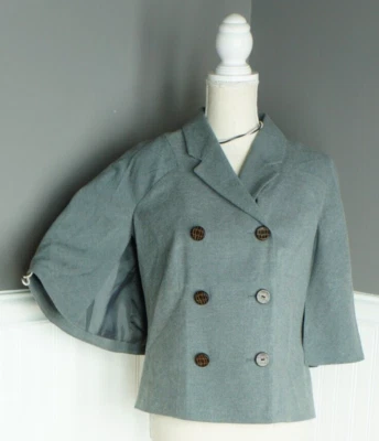 NEW Worthington Cape Blazer Jacket Women's Size M Gray Double Brest NWT - Image 1 of 4