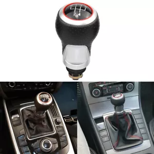 5 Speed Manual Gear Shift Knob Shifter For Audi A4 B6 B7 A6 S4 Mk1 Passat Golf - Picture 1 of 10