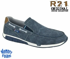 Route 21 M142C Herren Komfort Memory Foam Doppelzwickel Freizeit Slipper Freizeitschuhe - Bild 1 von 2