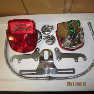 1953-56 Ford F100 stainless light kit, right & left pair with Ford script. - Picture 1 of 1