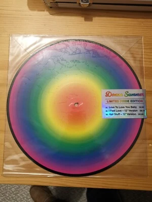 SUMMER, Donna Love To Love You Baby/I Feel Love (Pride Edition) 12" PIC DISC NEW - Image 1 of 4