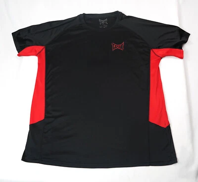 Camiseta de Entrenamiento Tapout Hombres XXL Negra Roja Camiseta Gimnasio MMA Equipo de Entrenamiento Calce Suelto Foto 1 de 4