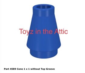 Lego 1x 4589 Blue Cone 1 x 1 without Top Groove 6931 FX-Star Patroller