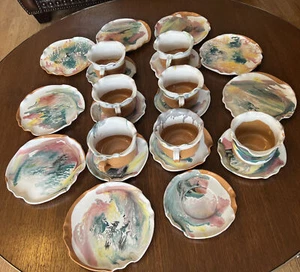 Vintage Savoir Vibre handbemalt Picasso Italien Set 23 Teile UNIKAT! Schwer zu finden! - Bild 1 von 16