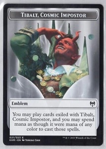 1x Tibalt, Cosmic Impostor Emblem - Kaldheim - Near Mint - Imagen 1 de 1