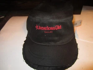 2010 NEW AMERICAN GIRL CAP HAT BLACK RUFFLE CAP DALLAS ADJ SIZE NWTS - Picture 1 of 2
