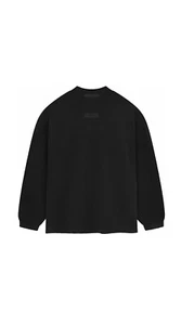 Essentials Fear Of God Crewneck Long Sleeve JET BLACK Pacsun SZ LARGE - Picture 1 of 1