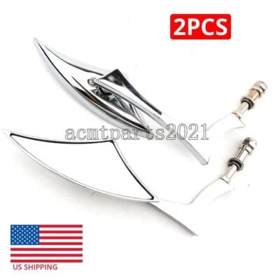 Motorcycle Mirrors Chrome for Harley-Davidson Sportster XL XLH 883 1000 1200 Foto 1 de 4