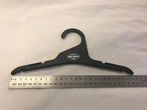HARLEY DAVIDSON SILVER LOGO BLACK PLASTIC COAT HANGERS APPROXIMATELY 25CM SPAN - Picture 1 of 1