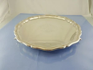 BANDEJA SALVAVIDAS LLANTA FESTONEADA LISA 10" ESTERLINA DE EV SHEFFIELD 1938 - Imagen 1 de 7