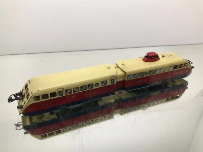 HORNBY MECCANO AUTORAIL SNCF BUGATTI TRAIN TIN TOY ELECTRIC -RED O L41.0cm- GOOD - Photo 1/4