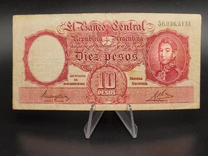 ARGENTINA Banknote 10 Pesos ND 1942-1954 P-265b ~ Circulated - Picture 1 of 2