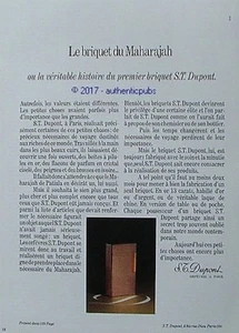 PUBLICITE S.T. DUPONT LE BRIQUET DU MAHARAJAH DE PATIALA DE 1972 FRENCH AD PUB - Picture 1 of 1