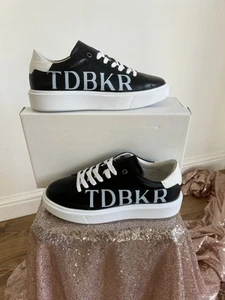 TED BAKER Breyon Trainers Sneakers Men's UK 8 EU42 Black Leather Inflated Sole - Picture 1 of 20