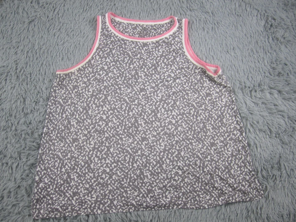 Camisa sin mangas Sami Treasures Niñas XL 16 18 Gris Blanco Estampado de motas Rayón Foto 1 de 4