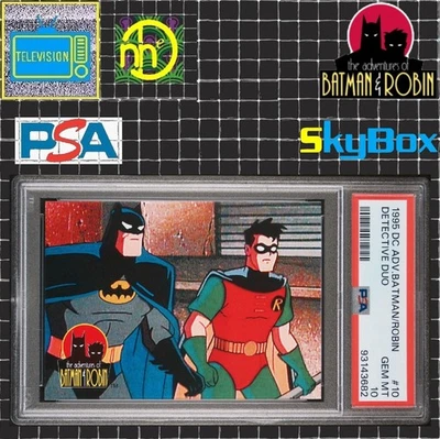1995 Skybox Adventures of Batman & Robin - #10 Detective Duo - PSA 10 GEM MINT - Image 1 of 4