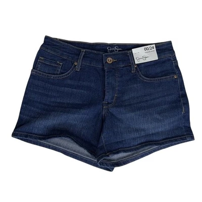 Jessica Simpson Womens Junior Charmer Jean Denim Shorts Size 00 New - Image 1 of 4