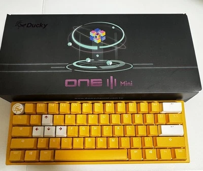 Ducky One 3 Mini 60% Yellow Gaming Keyboard Used/Good condition - Image 1 of 4