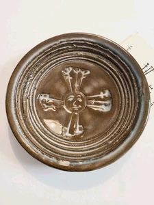 NOS Vintage Iceland Glit Lava Ceramic Bowl Glazed Trinket Dish MCM - Picture 1 of 12