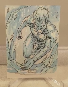 2025 Marvel Topps 1975 Anniversary Heroes, ICEMAN sketch, By Michael Munshaw - Picture 1 of 2