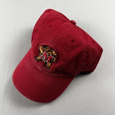 Vintage Maryland Terrapins Hat Cap Fitted 7-1/2 XL Red Terps College University - Image 1 of 4