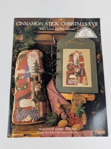 Homespun Elegance Cinnamon Stick Christmas Santa Cross Stitch Chart Pattern XVII - Picture 1 of 6