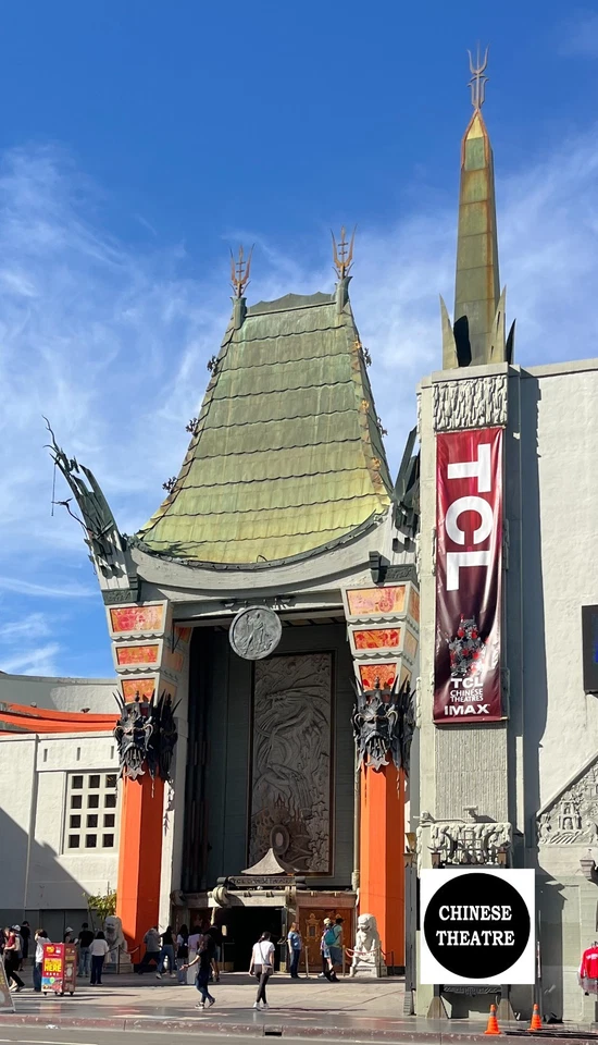 CHINESE THEATER -   post card  (usps mail size)   HOLLYWOOD, CALIFORNIA - Image 1 of 2
