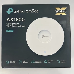 TP-Link EAP610 Wi-Fi 6 AX1800 Business Access Point | Omada Mesh | PoE+ | Slim D - Picture 1 of 6