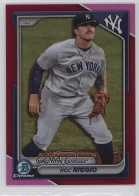 2024 Bowman Chrome Prospects Fuchsia Refractor /199 Roc Riggio #BCP-70 - Image 1 of 2