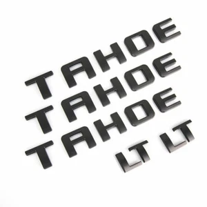 For TAHOE LT Black Letter Emblems Fit Chevrolet Door Badges Nameplate Tailgate  - Bild 1 von 5