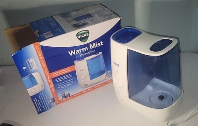 VICK'S WARM MIST HUMIDIFIER, Blue & White, Model VWM845V2, Tested Excellent Cond - Image 1 of 4