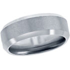Blackjack Men&#39;s Ring Brushed and Polished Silver Tungsten, Size 11 SW-2079-11
