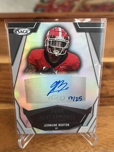 2023 Sage HIT Jermaine Burton Peak Performance Silver Autograph 17/25 #PKA-JB2 - Picture 1 of 2