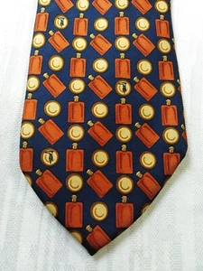 Trussardi Parfum 100% Silk Tie Seta Cravatta Necktie Italy Vintage Classic - Picture 1 of 5
