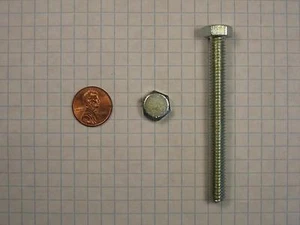 HEX TAP BOLT #(5/16"-18) x 3" STEEL, FULLY THREADED, ZINC-PLATED - Picture 1 of 1