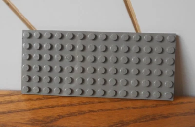 OLD DARK GREY BASEPLATE 6x14 14x6 plate x1 genuine LEGO Vintage Legoland 3456 - Image 1 of 3