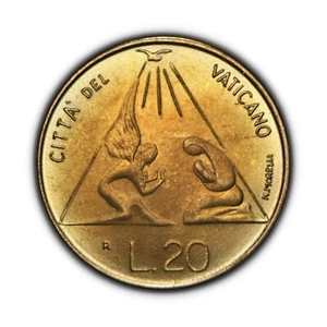 VATICAN CITY. 1983, 20 Lire - Pope JP2, Annunciation, Gabriel, Virgin Mary 21 - Picture 1 of 3