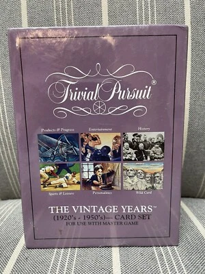 Trivial Pursuit The Vintage Years Master Game - 1920s-1950s NEW SEALED - Image 1 of 2