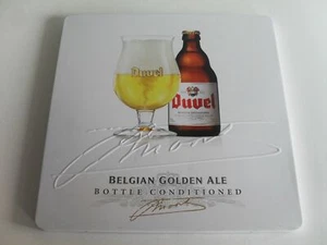 DUVEL BEER SIGN TIN TACKER - GOLDEN ALE BOTTLE CONDITIONED - BELGIUM SIGN - Picture 1 of 2