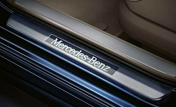 Placas de moldura de umbral de puerta iluminadas delanteras LED OEM W222 clase S nuevas para Mercedes-Benz Foto 1 de 1