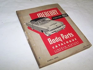 1952 Mercury Body Parts Catalogue Manual, Final Edition - NICE ORIGINAL - Picture 1 of 1
