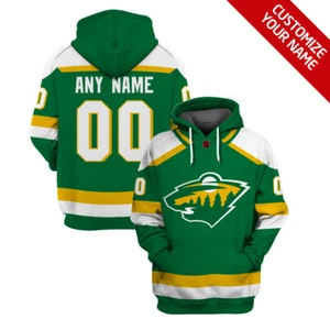 Minnesota Wild Hoodie Personalize Hockey Team Christmas Gift Green Color - Picture 1 of 4